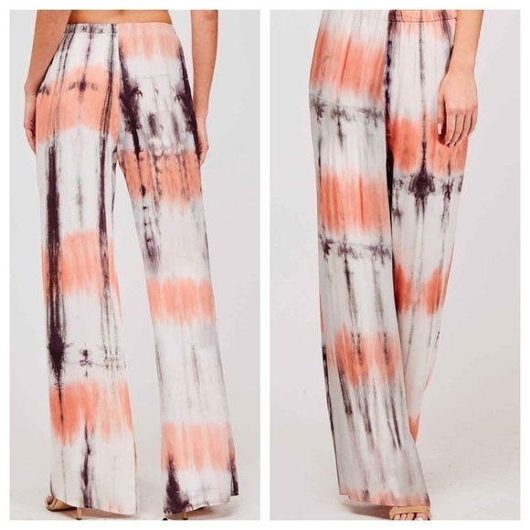 🌅 Sunset 🌅 Tie Dye Stripe Pants - Picture 1 of 4